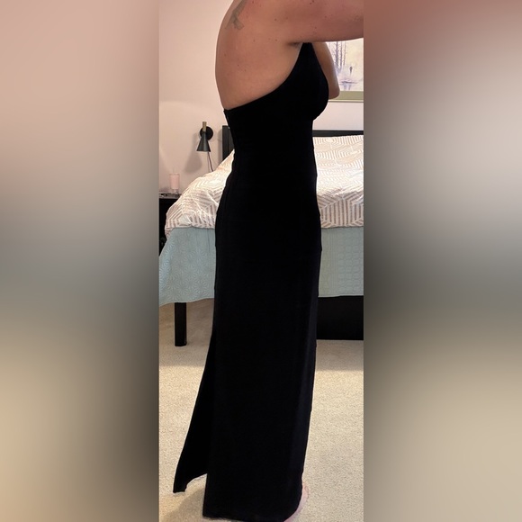 Form flattering, floor length, sexy halter dress. - Picture 7 of 13